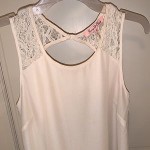 Cream lace tank
